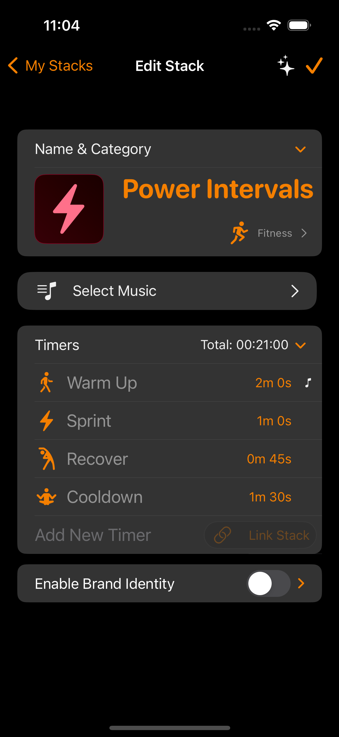 Editing a stack in Timer Stack
